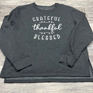 Grateful Thankful Blessed Crew Neck